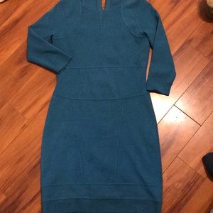 Etc dress turquoise blue sweater long sleeves